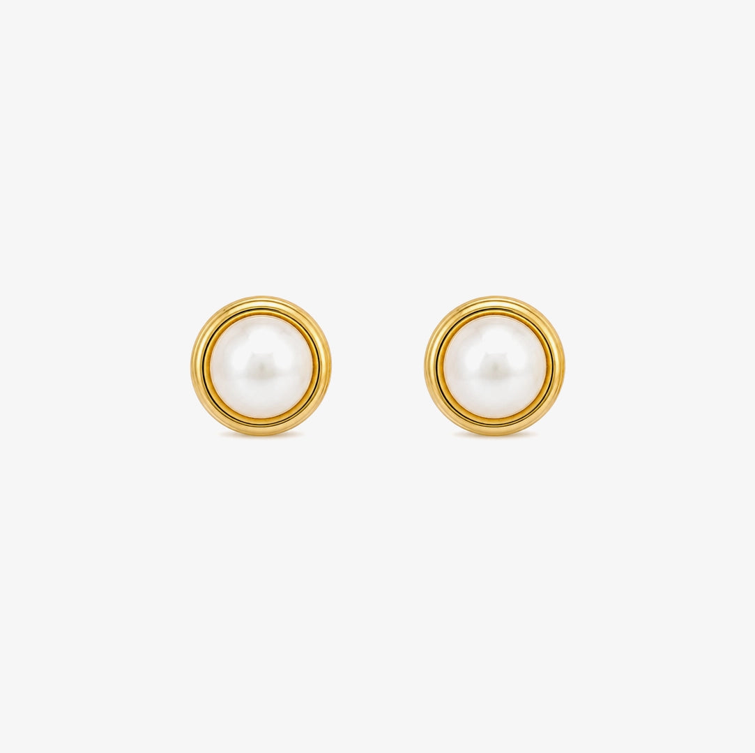Pearl Donut Earrings