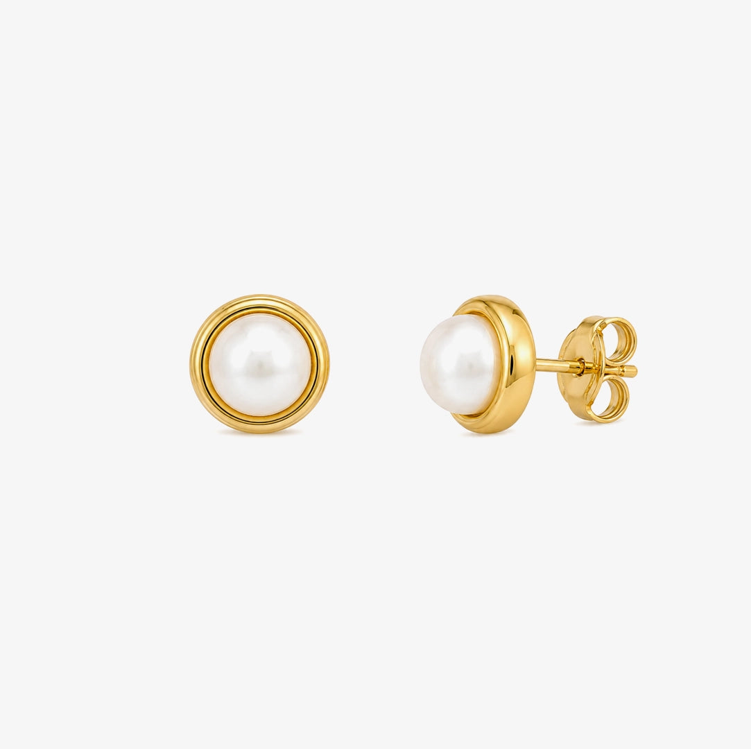 Pearl Donut Earrings