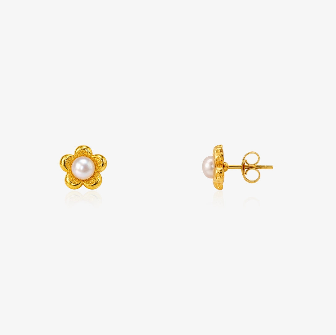 Pendientes Flor Perla