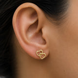 Pendientes Corazón Doble
