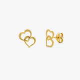Pendientes Corazón Doble