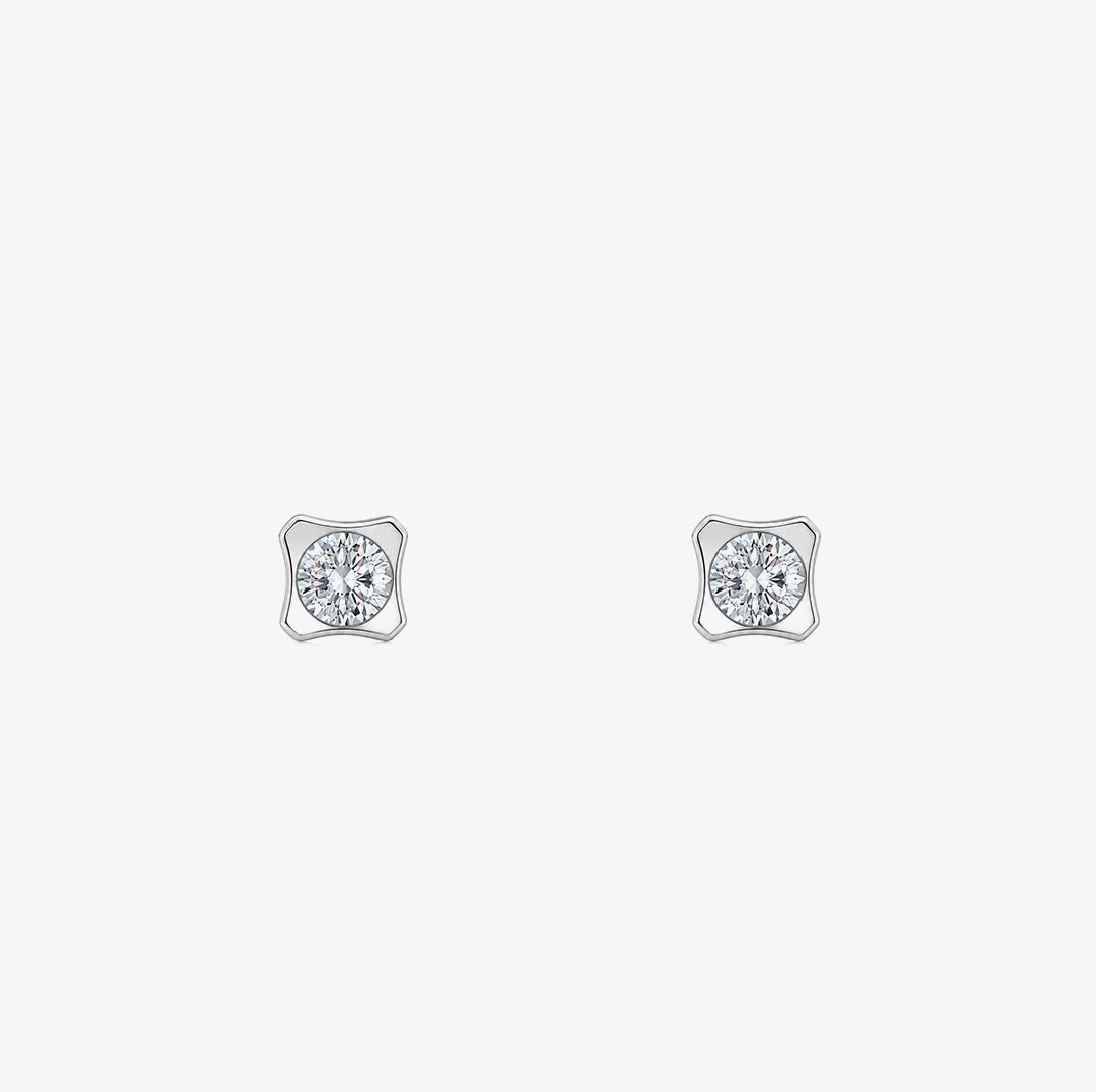 Pendientes Chatón Cuadrado