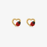 Pendientes Corazón Mariquita