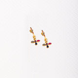 Pendientes cruz color