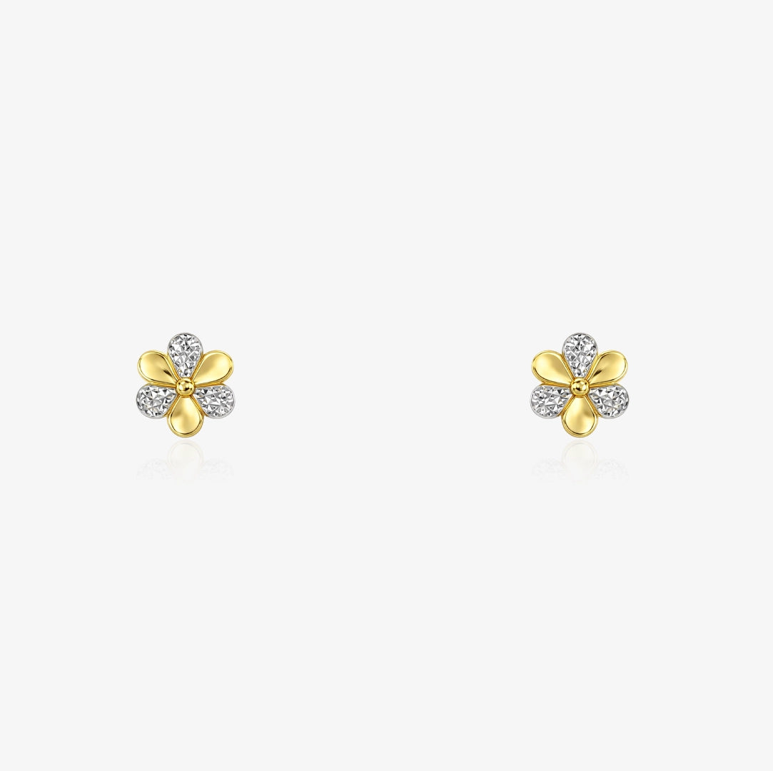 Bicolor Flower Earrings