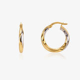 Pendientes Aro Bicolor Torneado