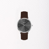 Watch - leather and steel