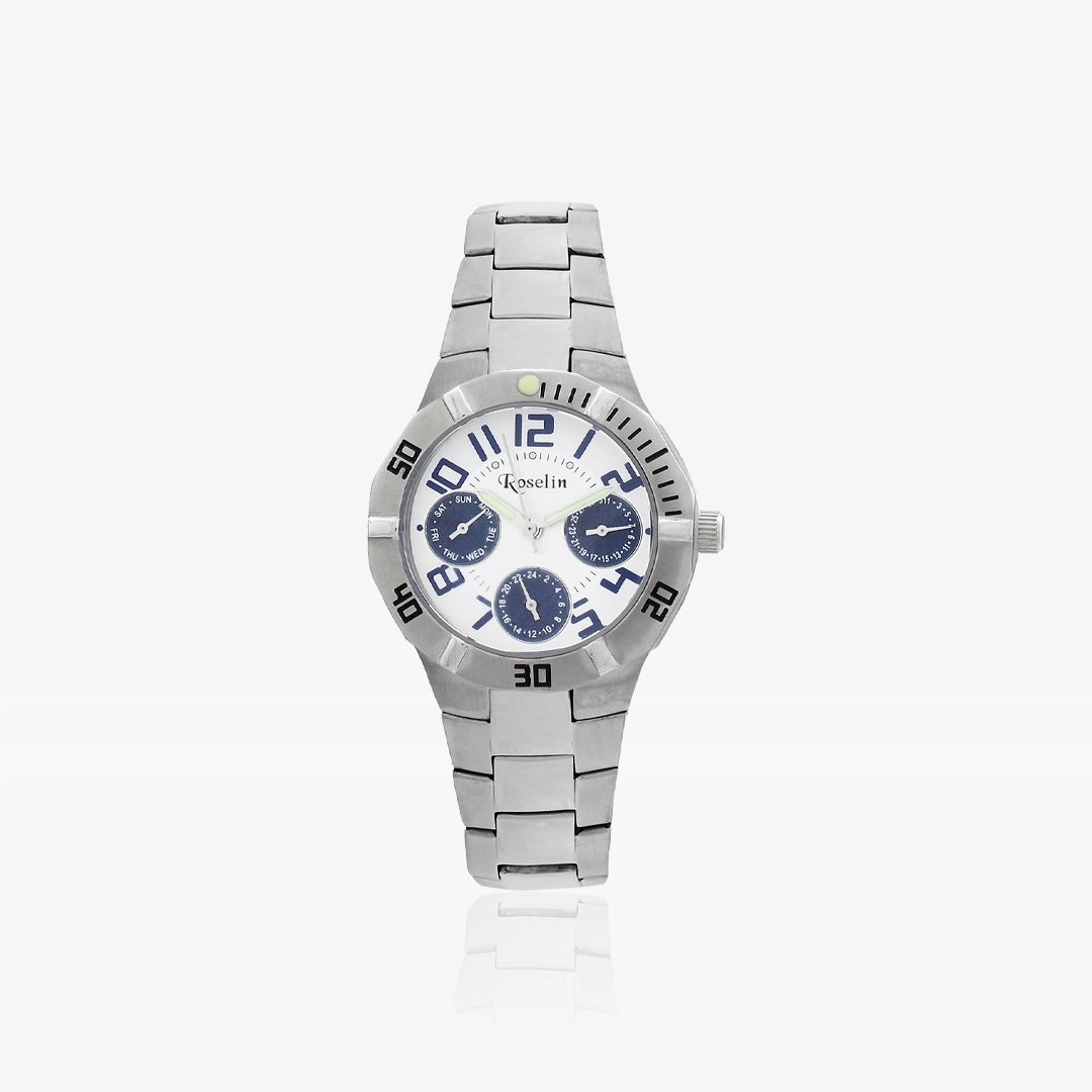 Reloj cadete - Viena - Blanco - azul