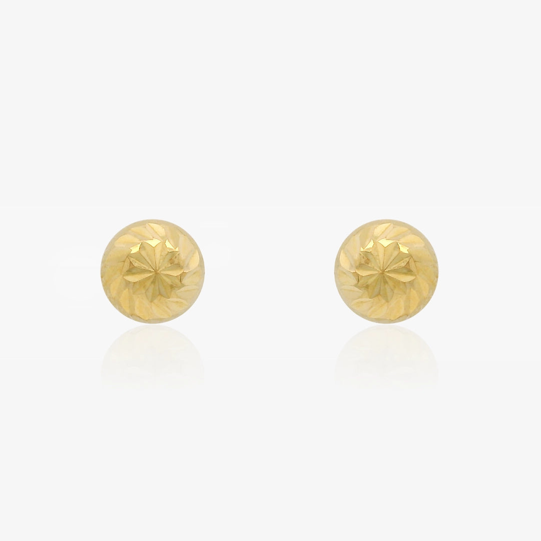 Pendientes bolas tallados