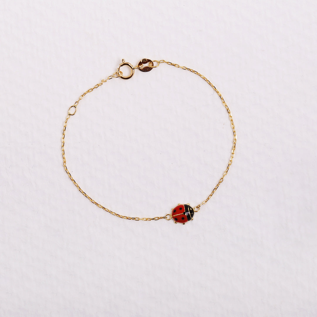 Ladybug baby bracelet