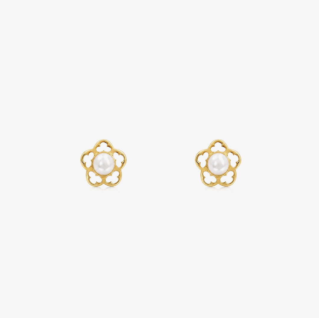 Pearl Flower Earrings