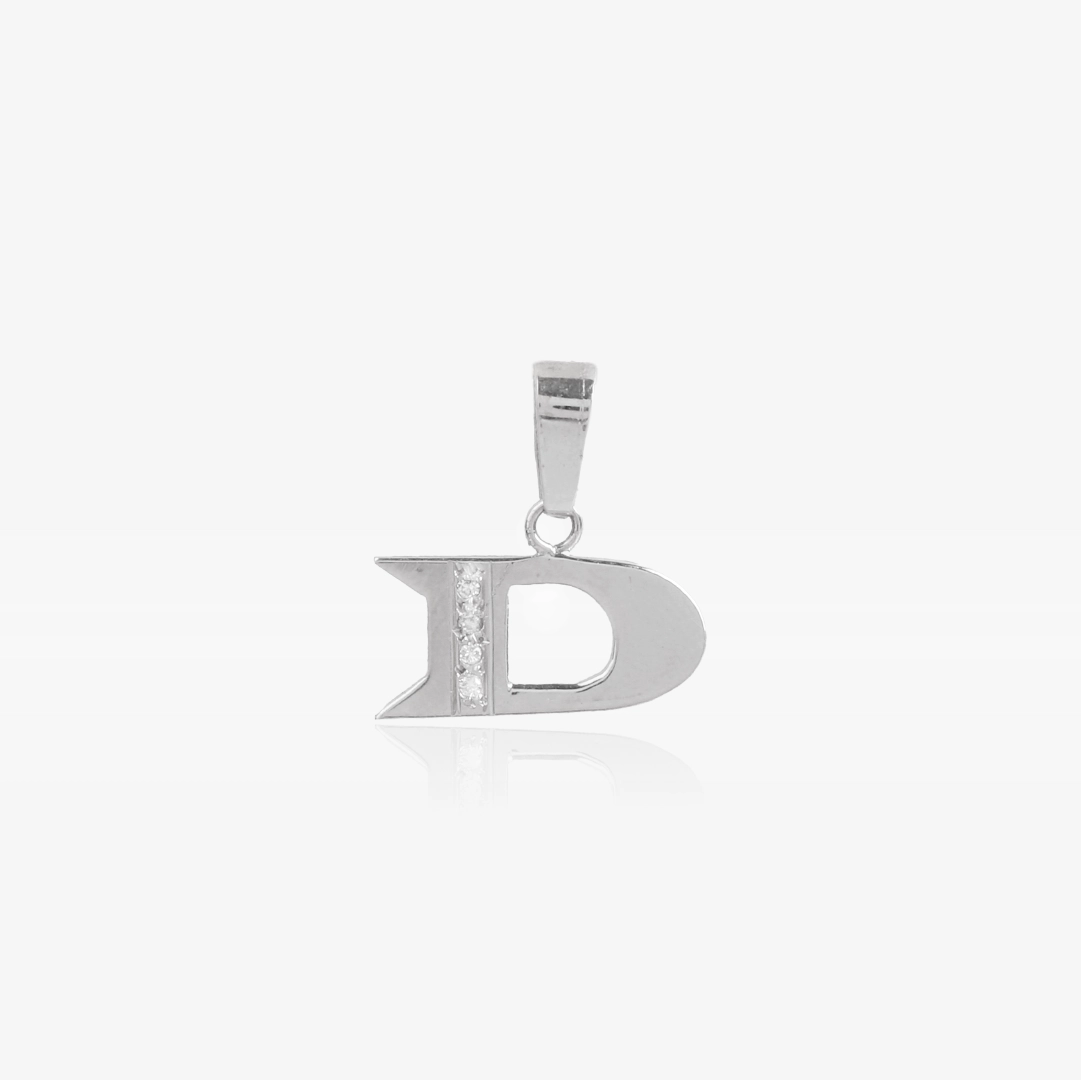 Initial diamond pendant